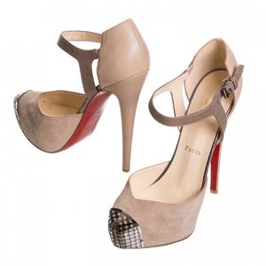 Christian Louboutin Boulima Suede & Leather Heel